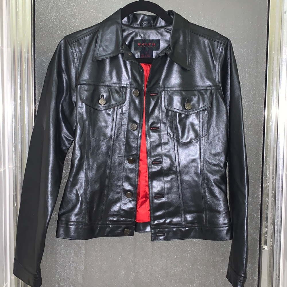 MWOT Ralph Lauren leather moto biker jacket